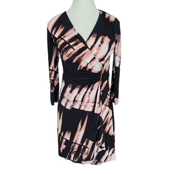 Calvin Klein Wrap Dress 3/4 Sleeve Size XS - Picture 2 of 7